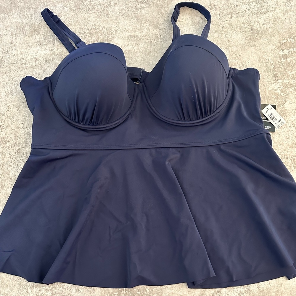 Women’s navy blue torrid swimsuit top
